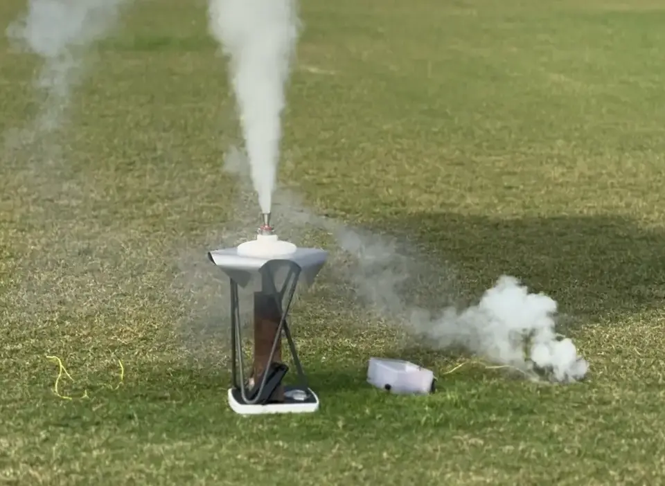 First Static Fire of Custom Built Motor